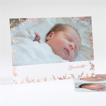 Geburtskarte verkupferte blätter