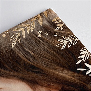 Geburtskarte Goldblatt - vue 2