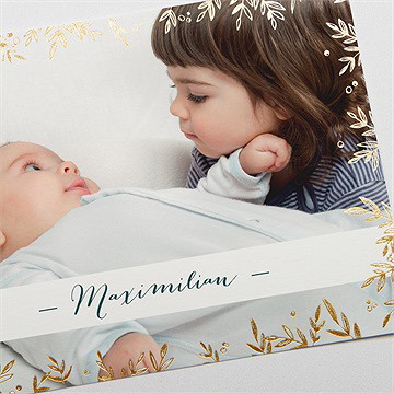 Geburtskarte Goldblatt - Vue 3