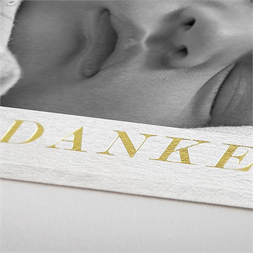 Dankeskarte Geburt Goldblatt - Gold - Vue 2