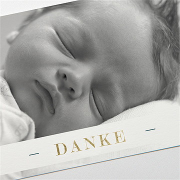 Dankeskarte Geburt Goldblatt - Gold - Vue 3