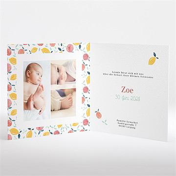 Geburtskarte Zitrusfreude - Vue 2