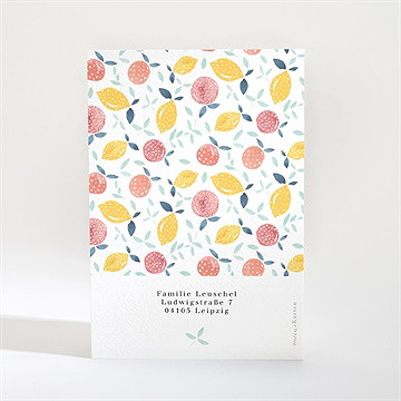 Dankeskarte Geburt Zitrusfreude - Vue 2