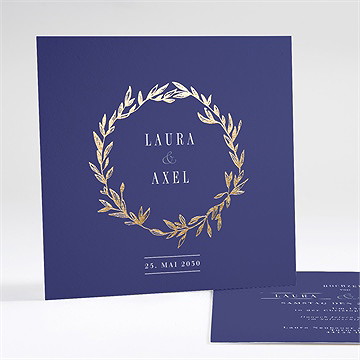 Hochzeitseinladung Blaue Eleganz