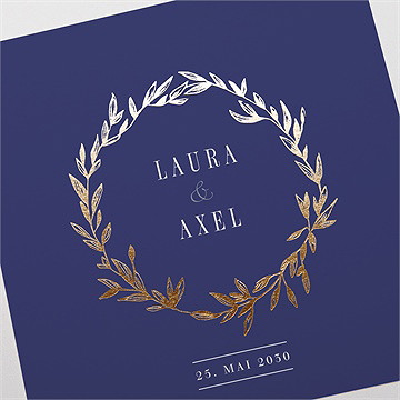 Hochzeitseinladung Blaue Eleganz - vue 3