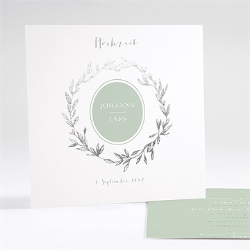 Hochzeitseinladung medaillon