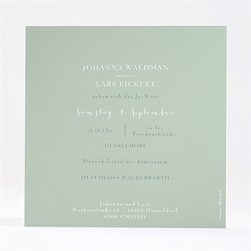 Hochzeitseinladung medaillon - vue 4