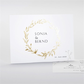 Hochzeitseinladung einfach geschmückt