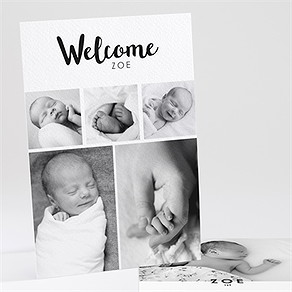 Geburtskarte welcome