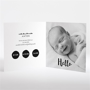 Geburtskarte Hello - Vue 2