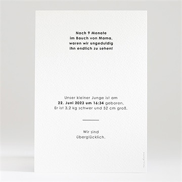 Geburtskarte Schlichtes Design - Vue 2
