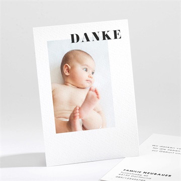 Dankeskarte Geburt schlichtes design