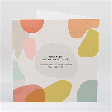 Hochzeitseinladung Pastell - Sicht 3