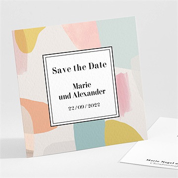 Save the Date Karte pastell