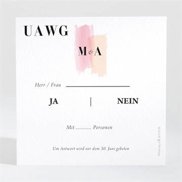 Antwortkarte Hochzeit pastell