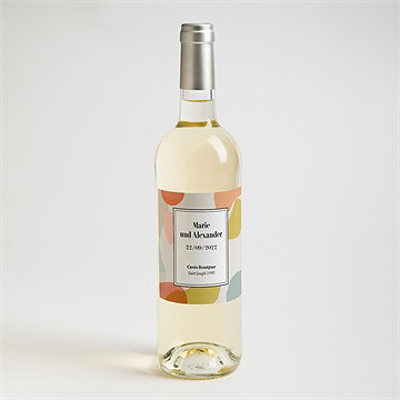 Flaschenetikett Hochzeit pastell - vue 2