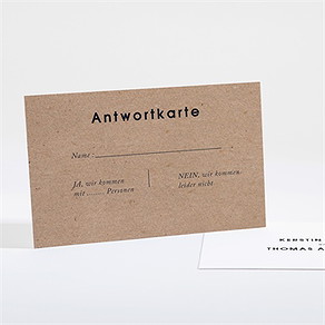 Antwortkarte Hochzeit naturbelassen