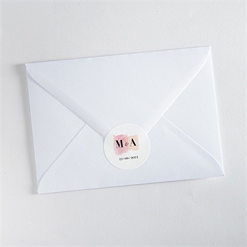 Aufkleber Hochzeit Pastell - Mise en situation