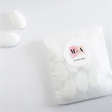 Aufkleber Hochzeit Pastell - Mise en situation