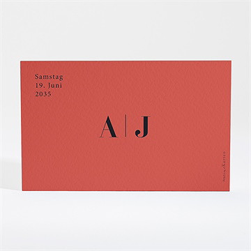 Antwortkarte Hochzeit karminrot - Vue 2