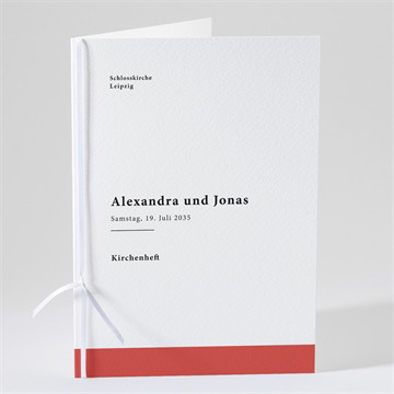 Kirchenheft Hochzeit karminrot