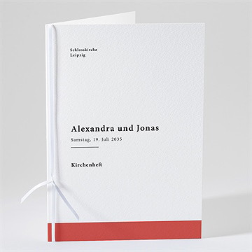 Kirchenheft Hochzeit karminrot