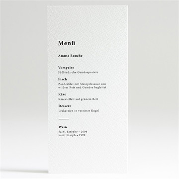 Menükarte Hochzeit Karminrot - vue 2