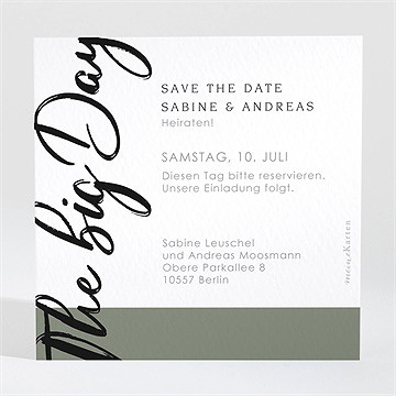 Save the Date Karte the big day