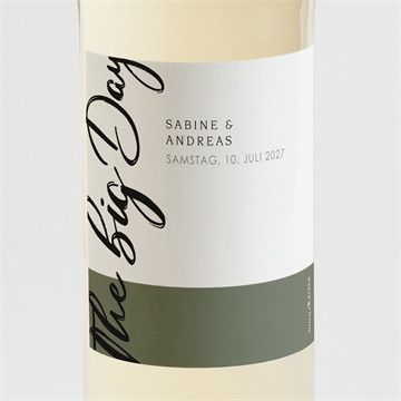 Flaschenetikett Hochzeit the big day