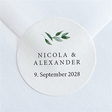 Aufkleber Hochzeit Unter Dem Olivenbaum