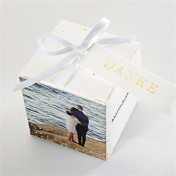 Geschenkbox Hochzeit blick in die ferne - gold - Vue 4