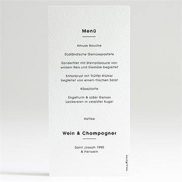 Menükarte Hochzeit Blick In Die Ferne - Vue 2