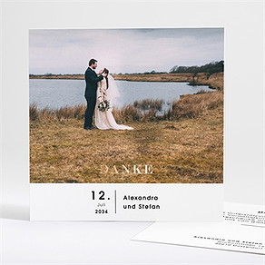 Dankeskarte Hochzeit blick in die ferne
