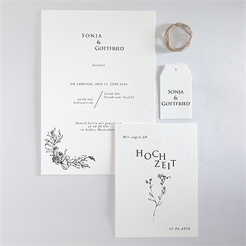 Hochzeitseinladung unsere hochzeit - vue 5