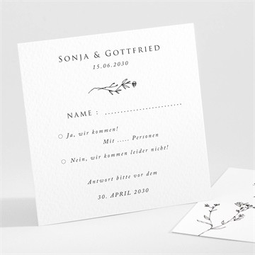 Antwortkarte Hochzeit unsere hochzeit