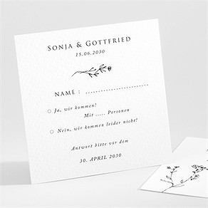 Antwortkarte Hochzeit unsere hochzeit