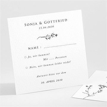 Antwortkarte Hochzeit unsere hochzeit