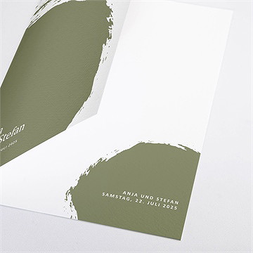 Kirchenheft Hochzeit olivfarbener pinselstrich - Vue 2