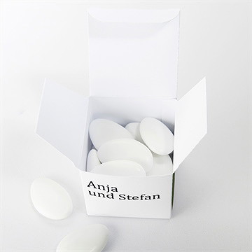 Geschenkbox Hochzeit Olivfarbener Pinselstrich - vue 4