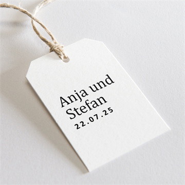 Geschenkanhänger Hochzeit olivfarbener pinselstrich