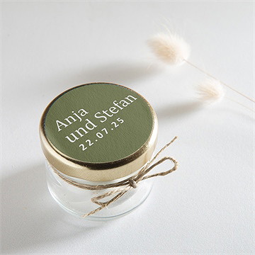 Aufkleber Hochzeit Olivfarbener Pinselstrich - Vue 2