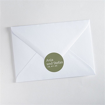 Aufkleber Hochzeit Olivfarbener Pinselstrich - Vue 3