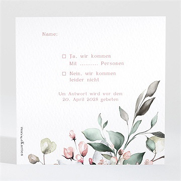 Antwortkarte Hochzeit barock - Vue 2