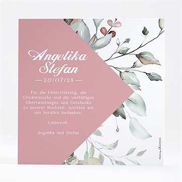 Dankeskarte Hochzeit barock - vue 3