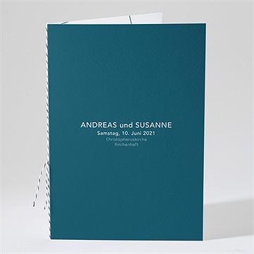 Kirchenheft Hochzeit tiefes blau