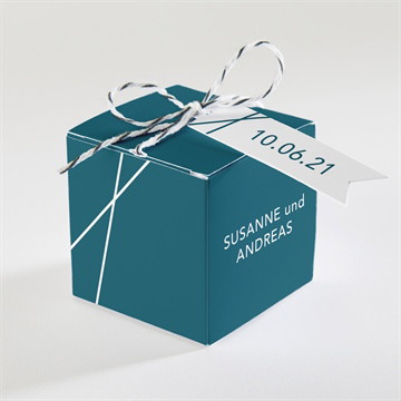 Geschenkbox Hochzeit tiefes blau