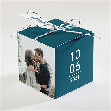 Geschenkbox Hochzeit Tiefes Blau - vue 2