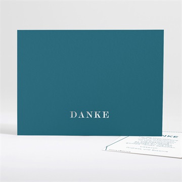 Dankeskarte Hochzeit tiefes blau