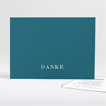 Dankeskarte Hochzeit Tiefes Blau