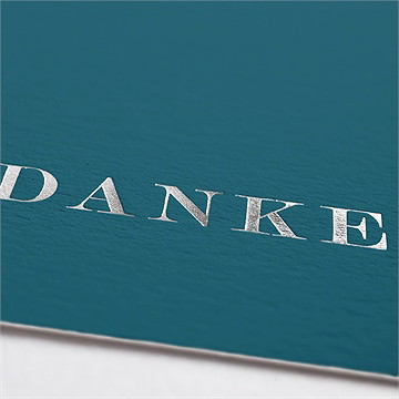 Dankeskarte Hochzeit Tiefes Blau - vue 2